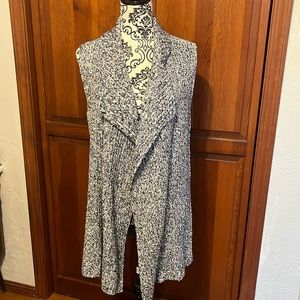 Loft Blue and White cotton open from Vest size Large